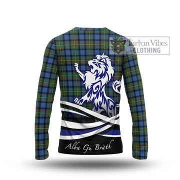 MacLaren Ancient Tartan Long Sleeve T-Shirt with Alba Gu Brath Regal Lion Emblem