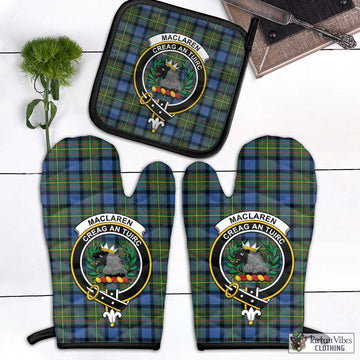 MacLaren Ancient Tartan Combo Oven Mitt & Pot-Holder with Family Crest