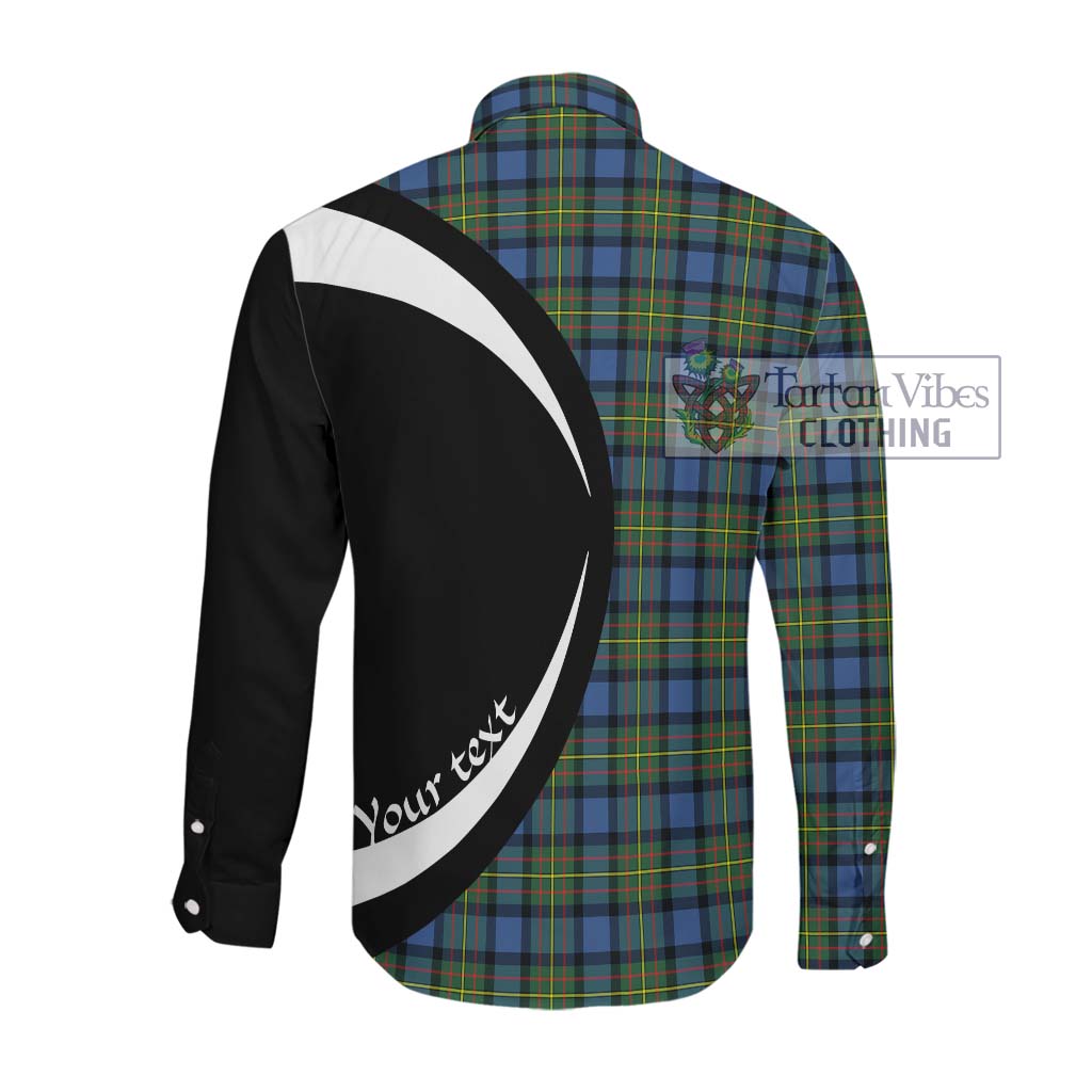 MacLaren Ancient Tartan Long Sleeve Button Up with Family Crest Circle Style Men's Shirt - Tartan Vibes Clothing