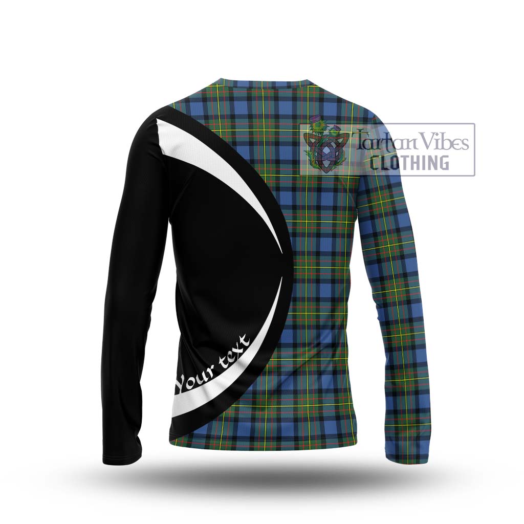 MacLaren Ancient Tartan Long Sleeve T-Shirt with Family Crest Circle Style - Tartan Vibes Clothing