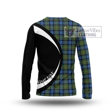 MacLaren Ancient Tartan Long Sleeve T-Shirt with Family Crest Circle Style