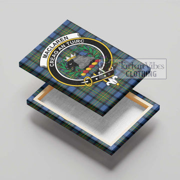 MacLaren Ancient Tartan Canvas Print Wall Art with Family Crest