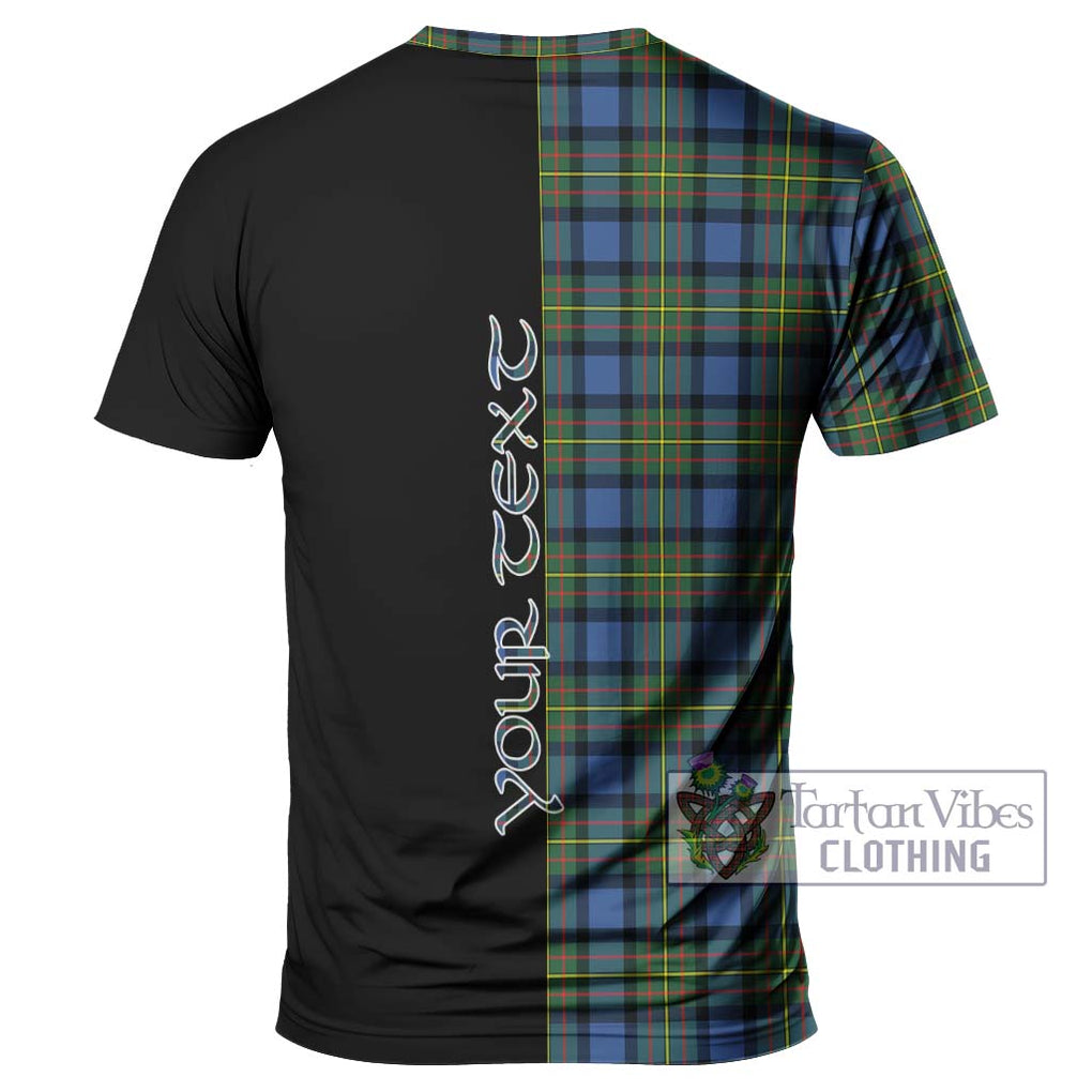 MacLaren Ancient Tartan T-Shirt with Family Crest and Half Of Me Style - Tartanvibesclothing Shop