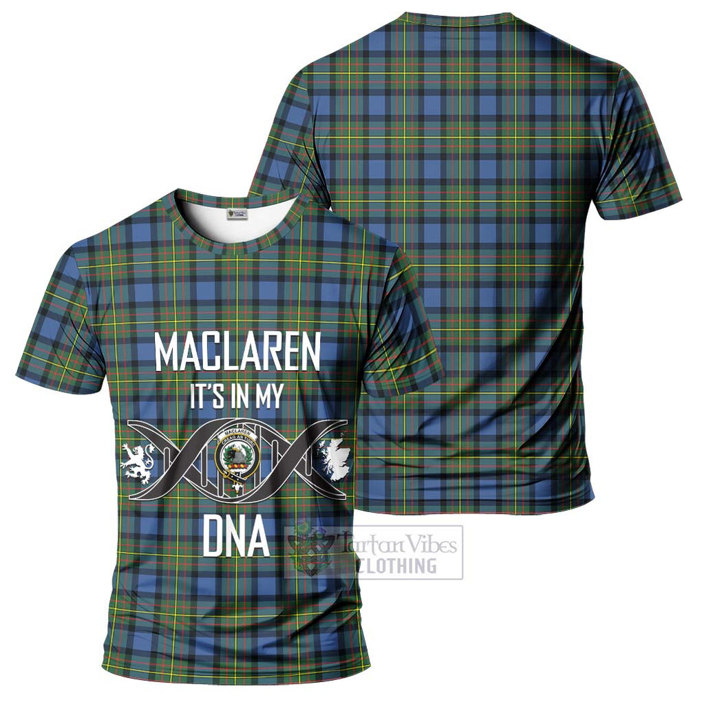 MacLaren Ancient Tartan T-Shirt with Family Crest DNA In Me Style - Tartan Vibes Clothing