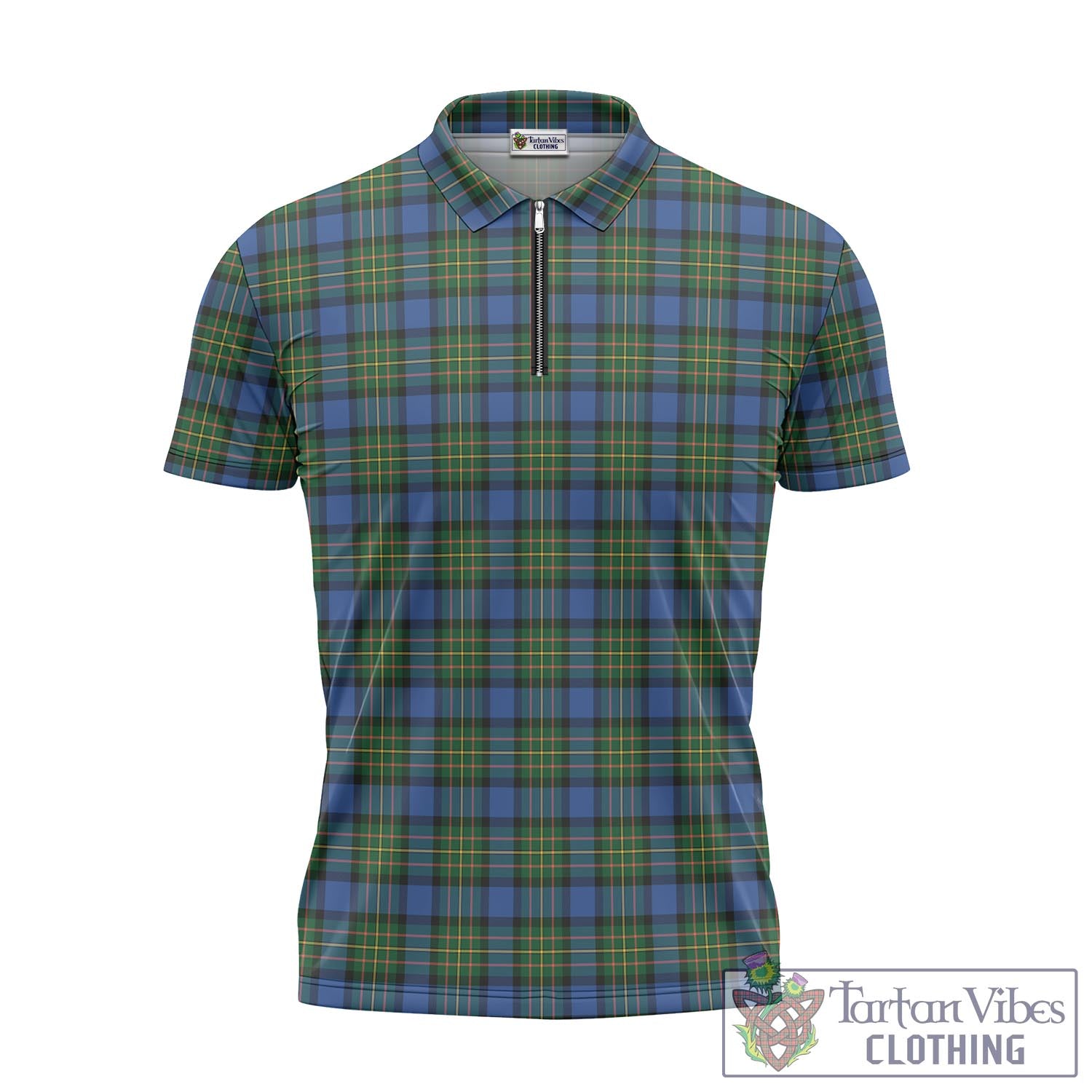 Tartan Vibes Clothing MacLaren Ancient Tartan Zipper Polo Shirt