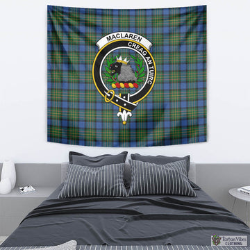 MacLaren Ancient Tartan Tapestry Wall Hanging and Home Decor for Room with Family Crest