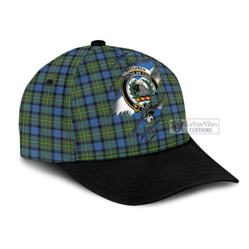 MacLaren Ancient Tartan Classic Cap with Family Crest In Me Style