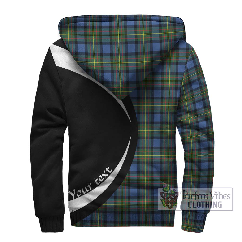 MacLaren Ancient Tartan Sherpa Hoodie with Family Crest Circle Style - Tartan Vibes Clothing