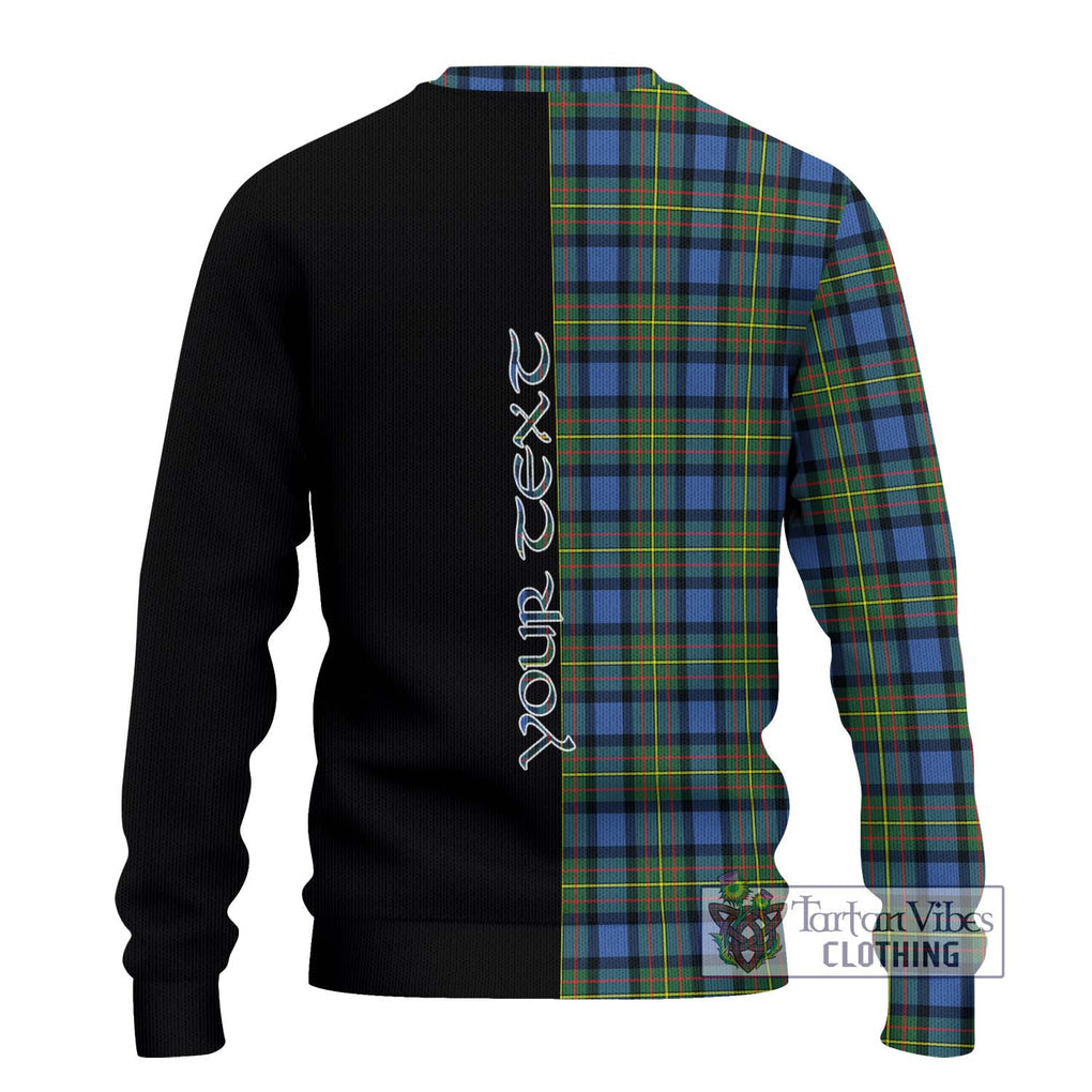 MacLaren Ancient Tartan Knitted Sweater with Family Crest and Half Of Me Style - Tartanvibesclothing Shop