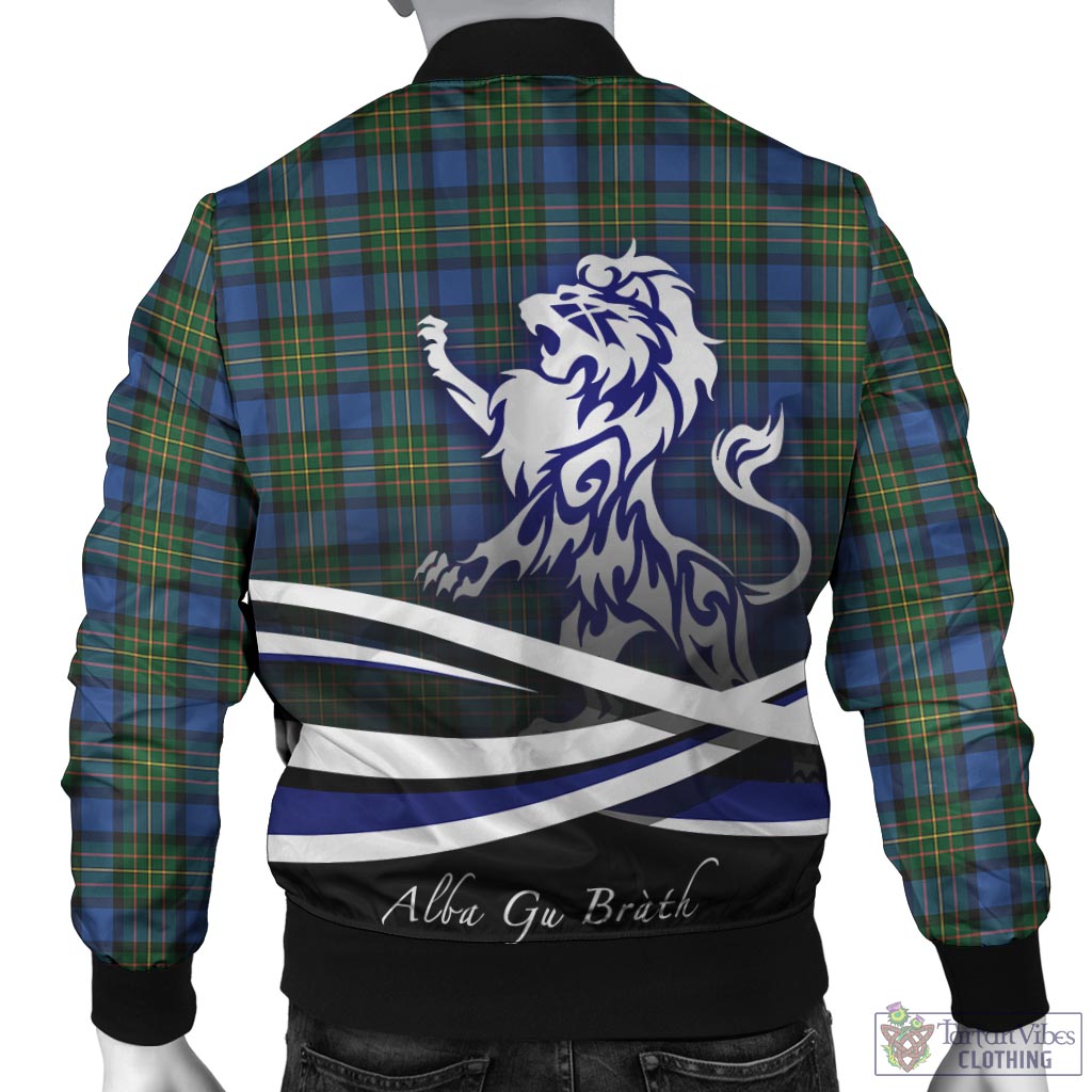 Tartan Vibes Clothing MacLaren Ancient Tartan Bomber Jacket with Alba Gu Brath Regal Lion Emblem