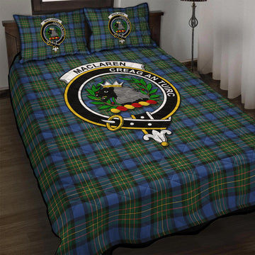 MacLaren Ancient Tartan Quilt Bed Set with Family Crest