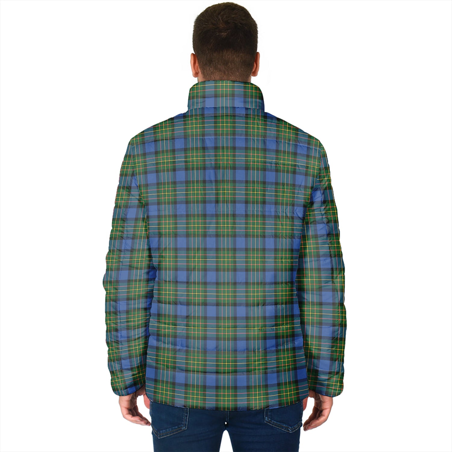 MacLaren Ancient Tartan Padded Jacket with Family Crest - Tartan Vibes Clothing