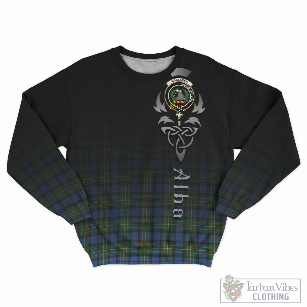 Tartan Vibes Clothing MacLaren Ancient Tartan Sweatshirt Featuring Alba Gu Brath Family Crest Celtic Inspired