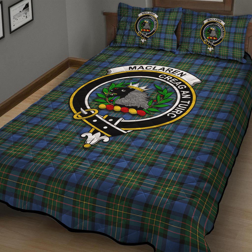 MacLaren Ancient Tartan Quilt Bed Set with Family Crest - Tartan Vibes Clothing