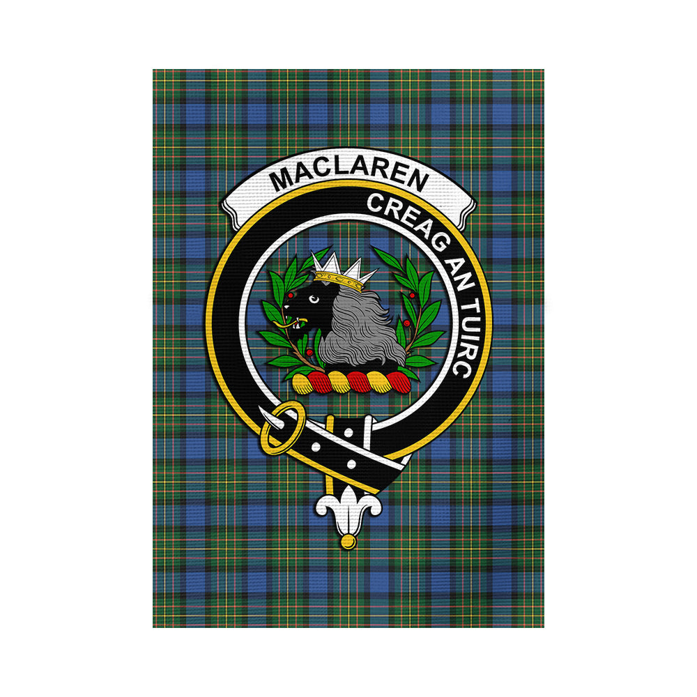 MacLaren Ancient Tartan Flag with Family Crest - Tartan Vibes Clothing