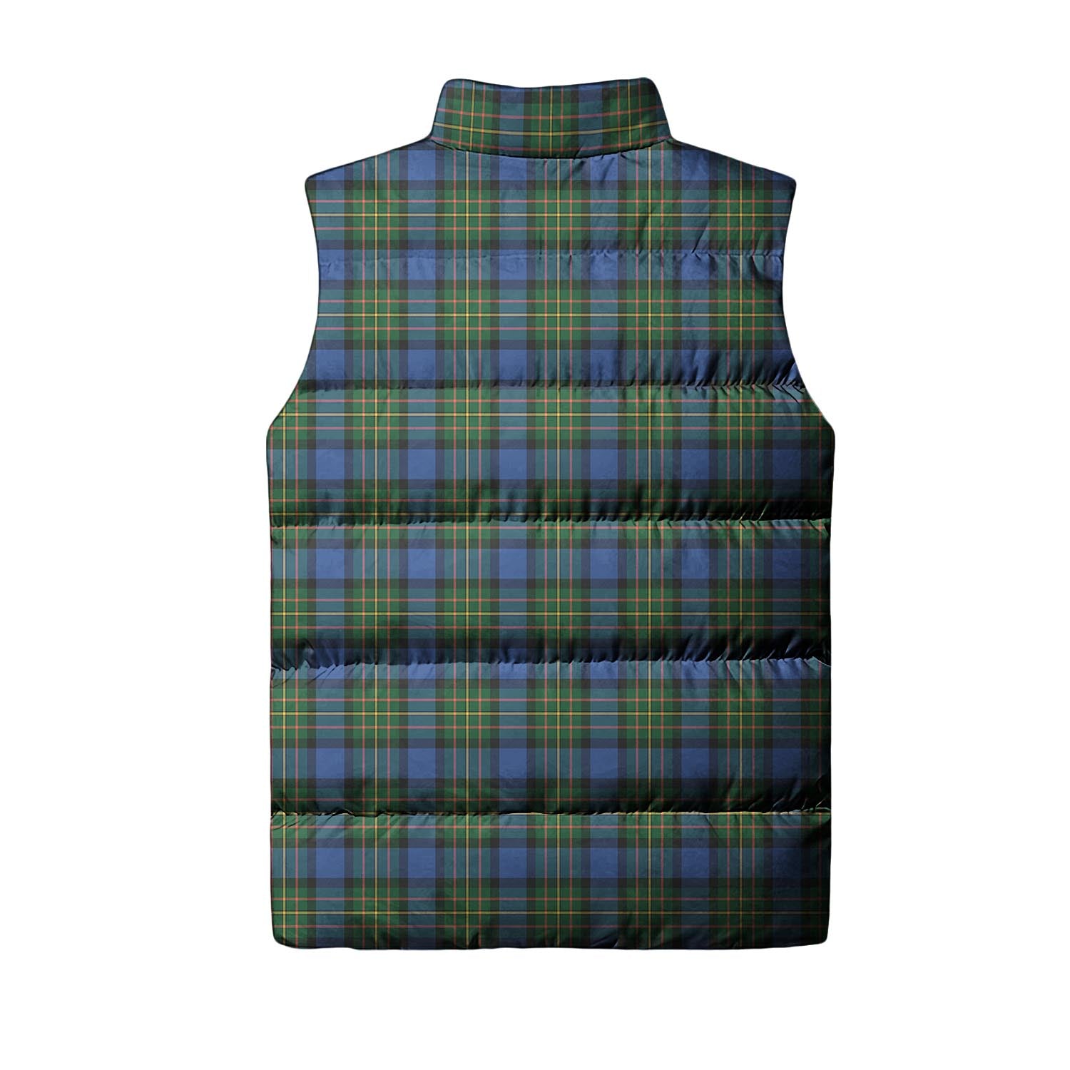 MacLaren Ancient Tartan Sleeveless Puffer Jacket with Family Crest - Tartanvibesclothing