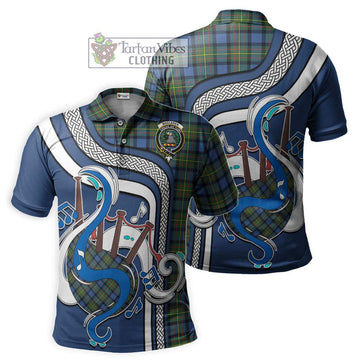 MacLaren Ancient Tartan Polo Shirt with Epic Bagpipe Style