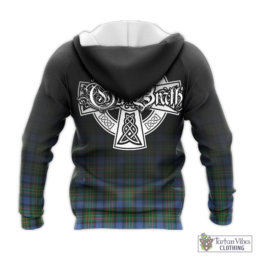 Tartan Vibes Clothing MacLaren Ancient Tartan Knitted Hoodie Featuring Alba Gu Brath Family Crest Celtic Inspired