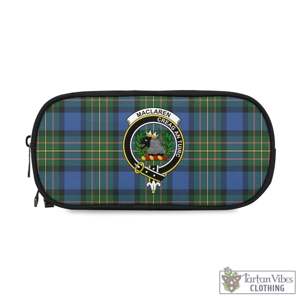 Tartan Vibes Clothing MacLaren Ancient Tartan Pen and Pencil Case with Family Crest