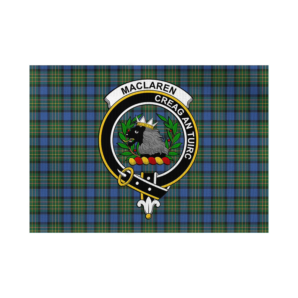 MacLaren Ancient Tartan Flag with Family Crest - Tartan Vibes Clothing