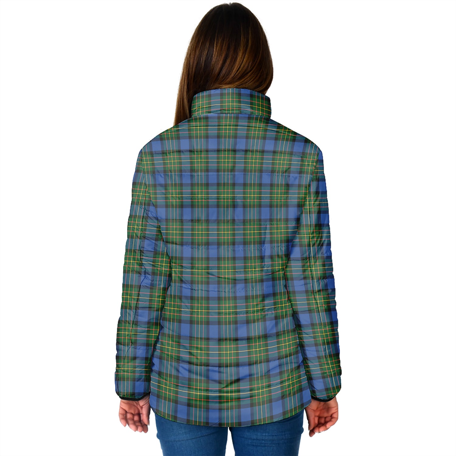 MacLaren Ancient Tartan Padded Jacket with Family Crest - Tartan Vibes Clothing