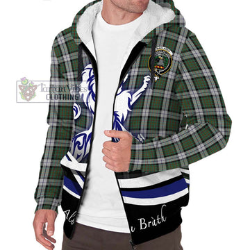 MacLaren Dress Tartan Sherpa Hoodie with Alba Gu Brath Regal Lion Emblem