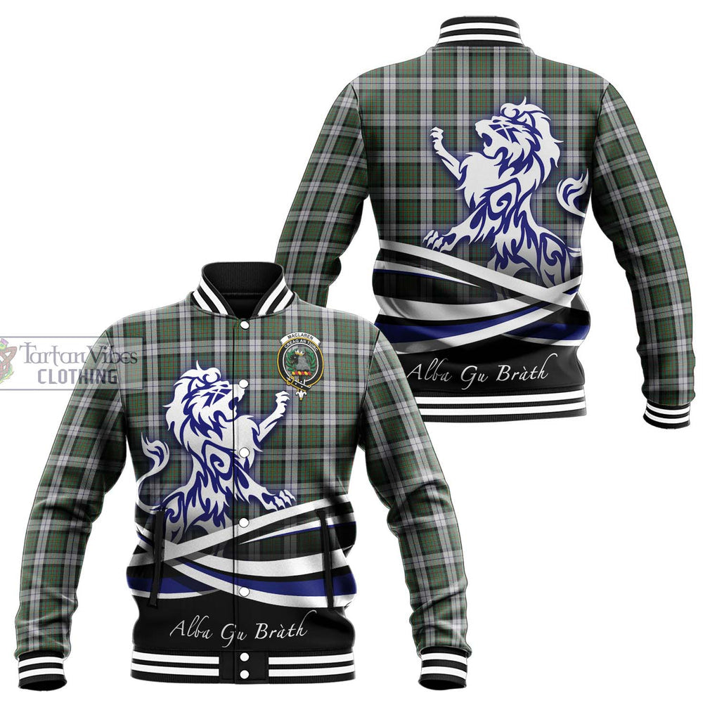 MacLaren Dress Tartan Baseball Jacket with Alba Gu Brath Regal Lion Emblem Unisex - Tartanvibesclothing Shop