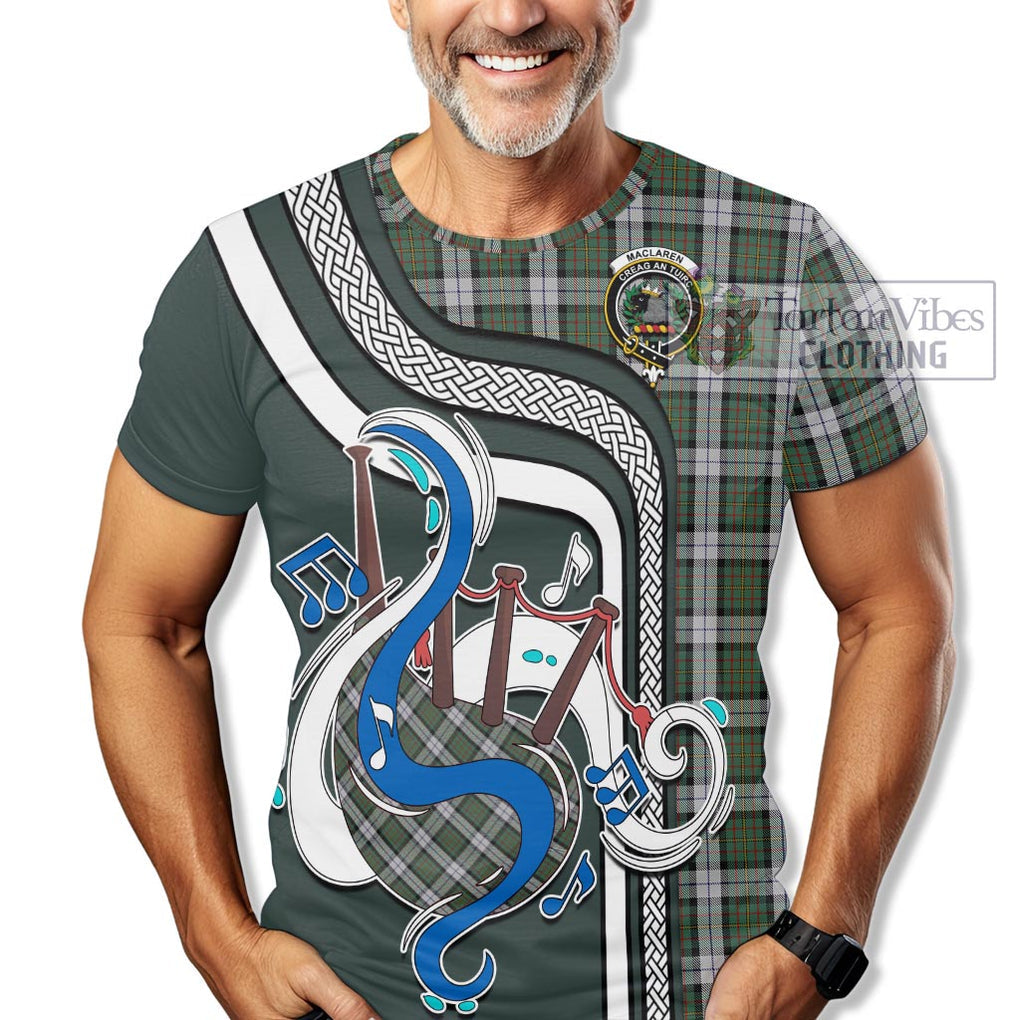 MacLaren Dress Tartan T-Shirt with Epic Bagpipe Style Kid's Shirt - Tartanvibesclothing Shop