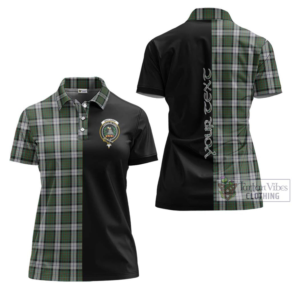 MacLaren Dress Tartan Women's Polo Shirt with Family Crest and Half Of Me Style Women - Tartanvibesclothing Shop