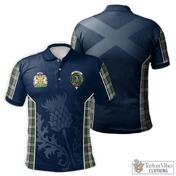 MacLaren Dress Tartan Men's Polo Shirt with Family Crest and Scottish Thistle Vibes Sport Style