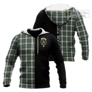 MacLaren Dress Tartan Knitted Hoodie with Family Crest and Half Of Me Style