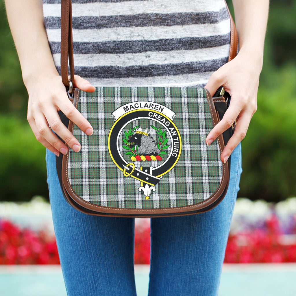 MacLaren Dress Tartan Saddle Bag with Family Crest One Size - Tartan Vibes Clothing