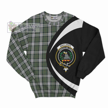 MacLaren Dress Tartan Sweatshirt with Family Crest Circle Style