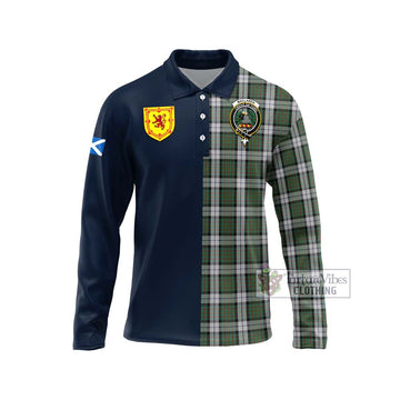 MacLaren Dress Tartan Long Sleeve Polo Shirt Alba with Scottish Lion Royal Arm Half Style