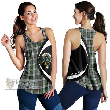 MacLaren Dress Tartan Women's Racerback Tanks with Family Crest Circle Style