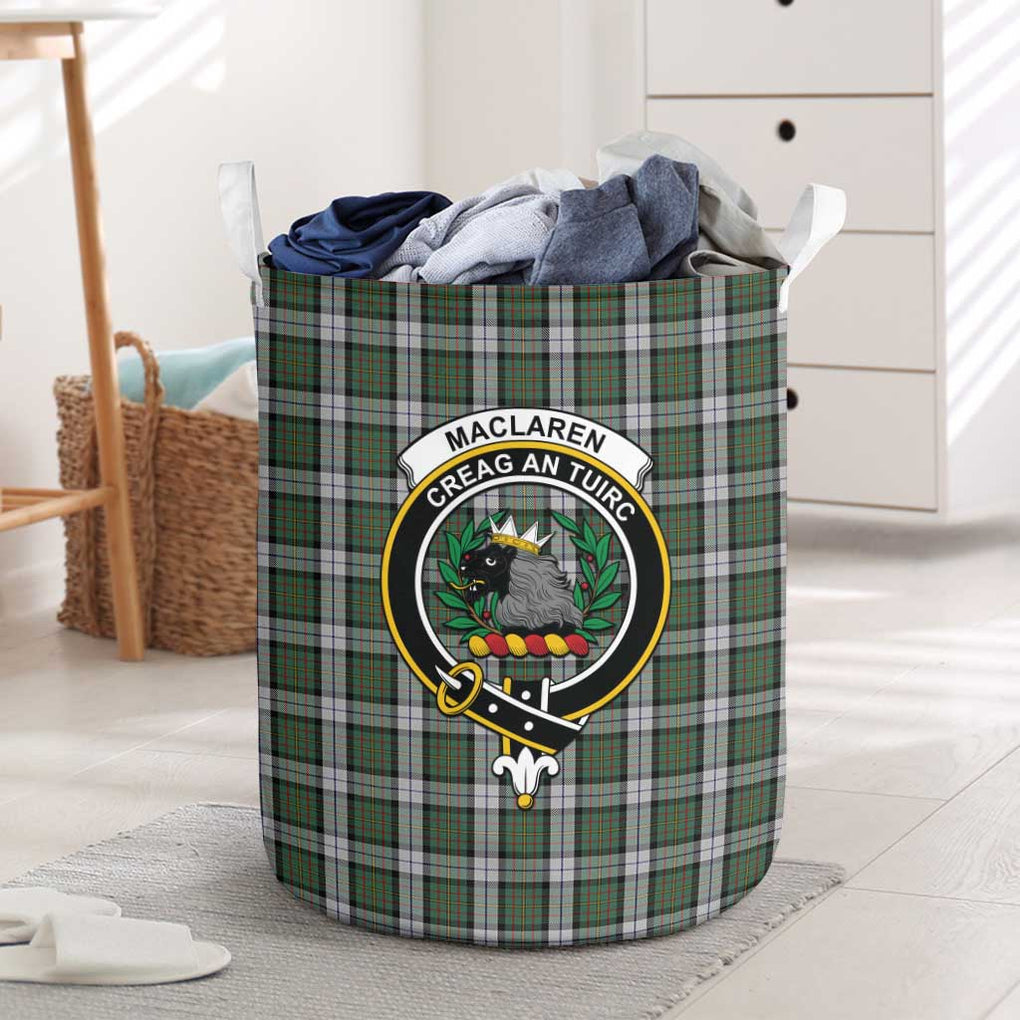 MacLaren Dress Tartan Laundry Basket with Family Crest One Size - Tartanvibesclothing Shop