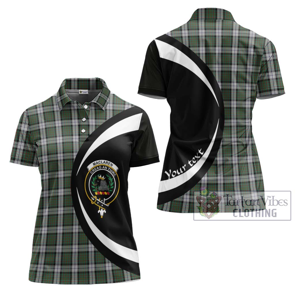 MacLaren Dress Tartan Women's Polo Shirt with Family Crest Circle Style Women - Tartan Vibes Clothing