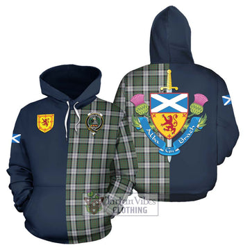 MacLaren Dress Tartan Hoodie Alba with Scottish Lion Royal Arm Half Style