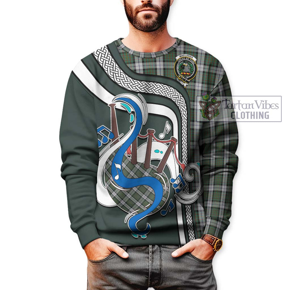 Tartan Vibes Clothing MacLaren Dress Tartan Sweatshirt with Epic Bagpipe Style