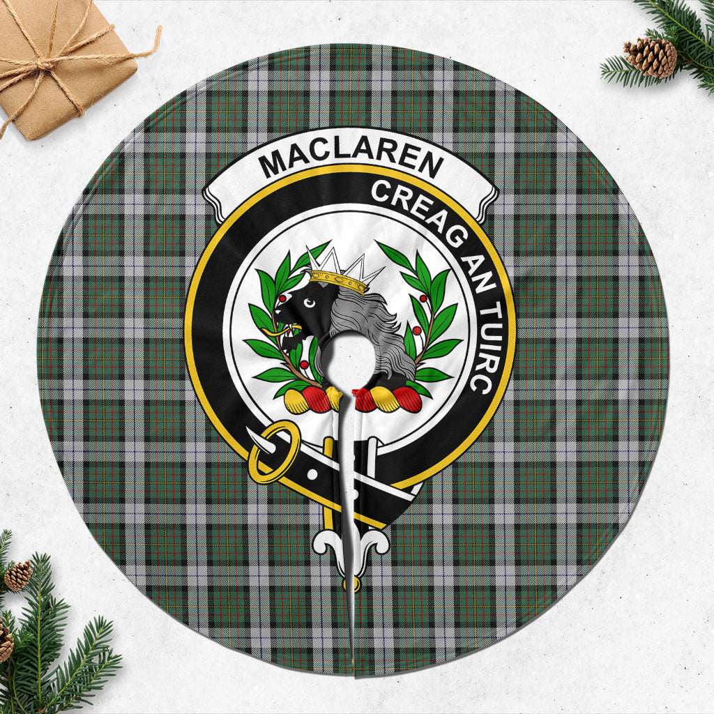 MacLaren Dress Tartan Christmas Tree Skirt with Family Crest - Tartanvibesclothing