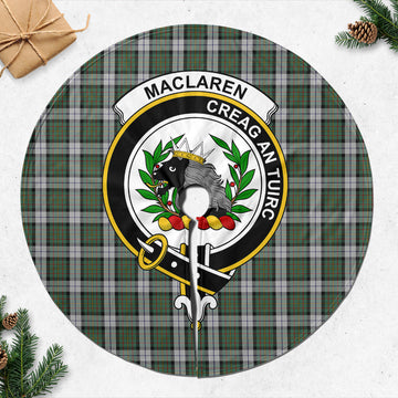 MacLaren Dress Tartan Christmas Tree Skirt with Family Crest