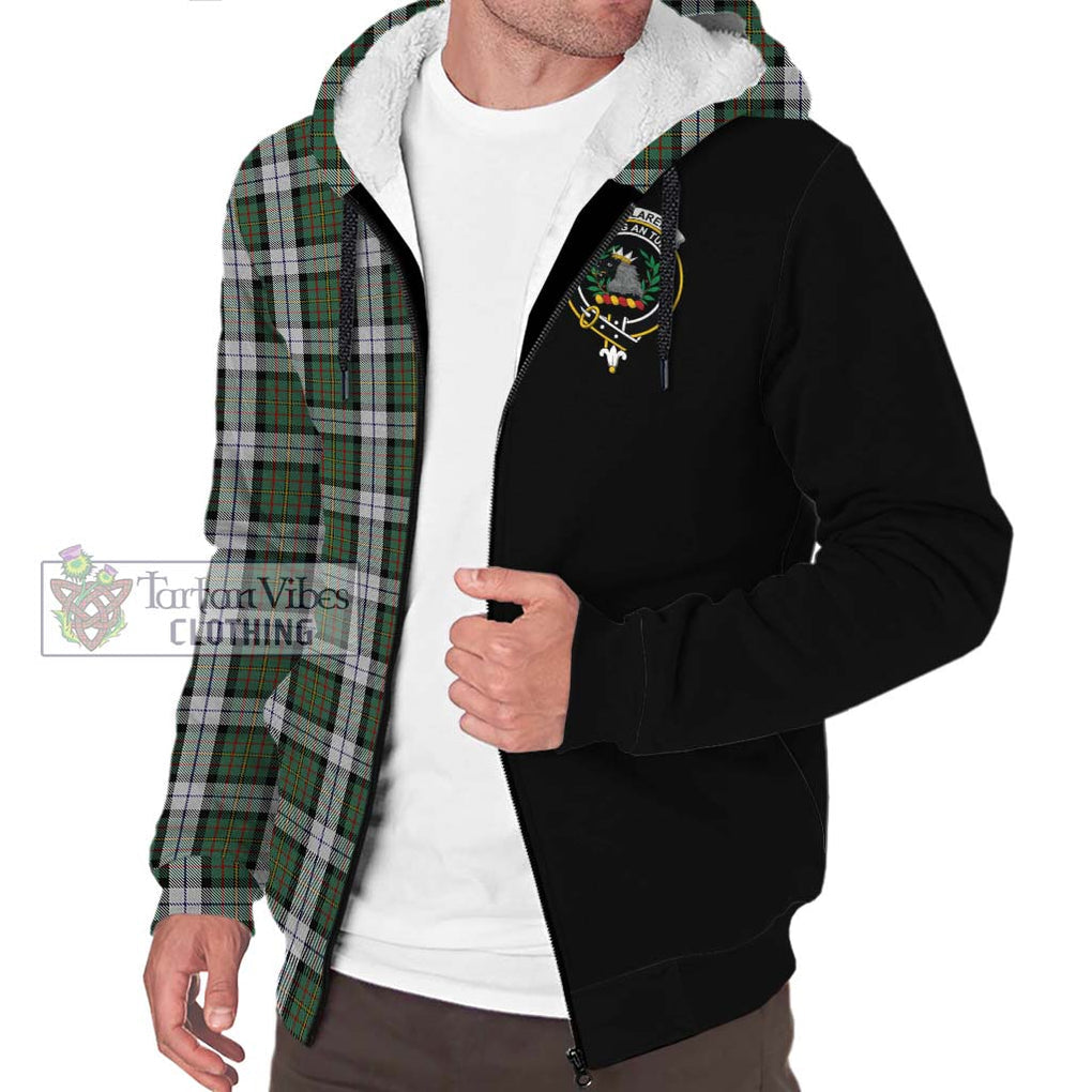 MacLaren Dress Tartan Sherpa Hoodie with Family Crest and Half Of Me Style Unisex S - Tartanvibesclothing Shop