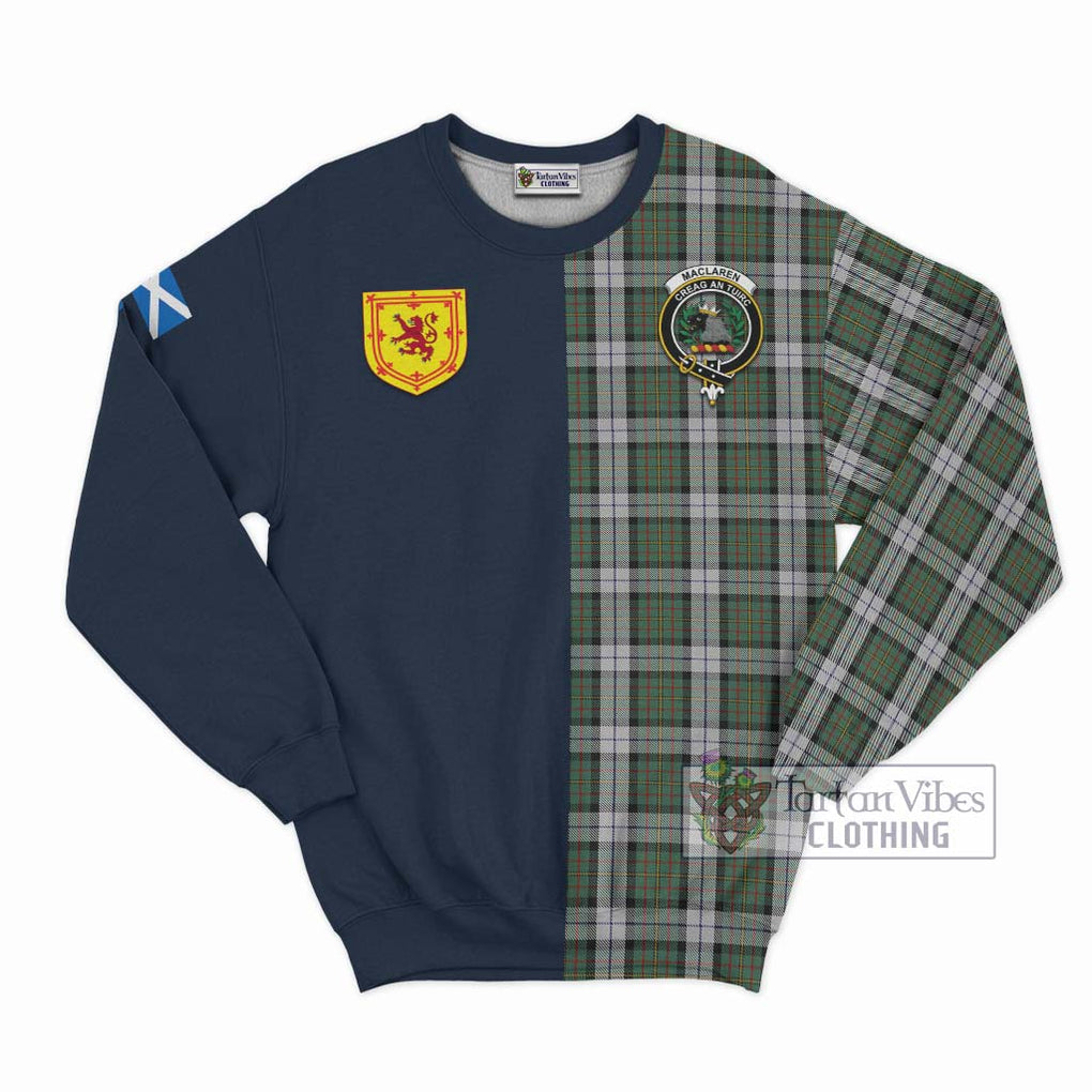 Tartan Vibes Clothing MacLaren Dress Tartan Sweatshirt with Scottish Lion Royal Arm Half Style