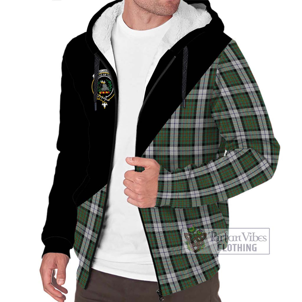 MacLaren Dress Tartan Sherpa Hoodie with Family Crest and Military Logo Style Unisex S - Tartanvibesclothing Shop