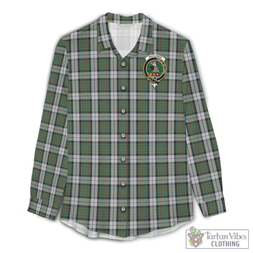 MacLaren Dress Tartan Women's Casual Shirt with Family Crest