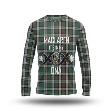 MacLaren Dress Tartan Long Sleeve T-Shirt with Family Crest DNA In Me Style