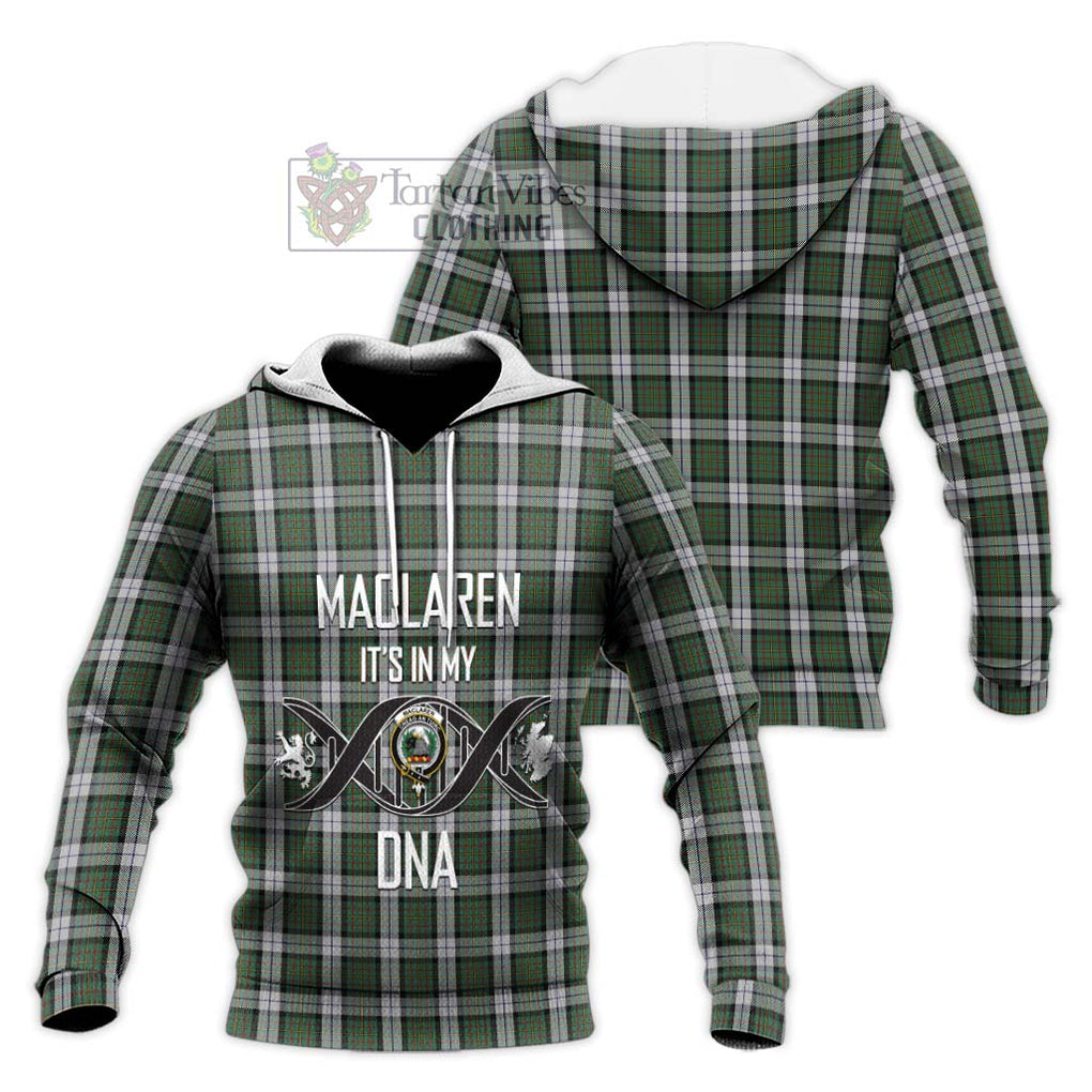 MacLaren Dress Tartan Knitted Hoodie with Family Crest DNA In Me Style Unisex Knitted Pullover Hoodie - Tartanvibesclothing Shop