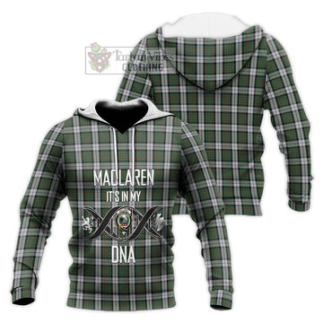 MacLaren Dress Tartan Knitted Hoodie with Family Crest DNA In Me Style