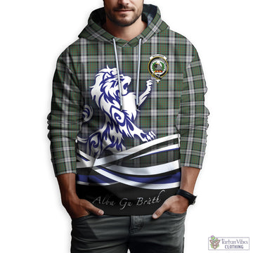 MacLaren Dress Tartan Hoodie with Alba Gu Brath Regal Lion Emblem