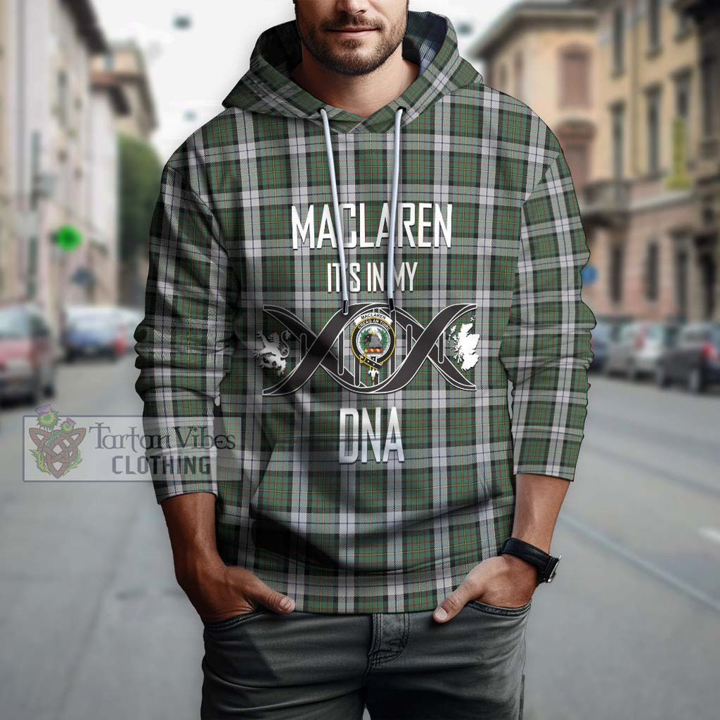 MacLaren Dress Tartan Hoodie with Family Crest DNA In Me Style Pullover Hoodie - Tartanvibesclothing Shop